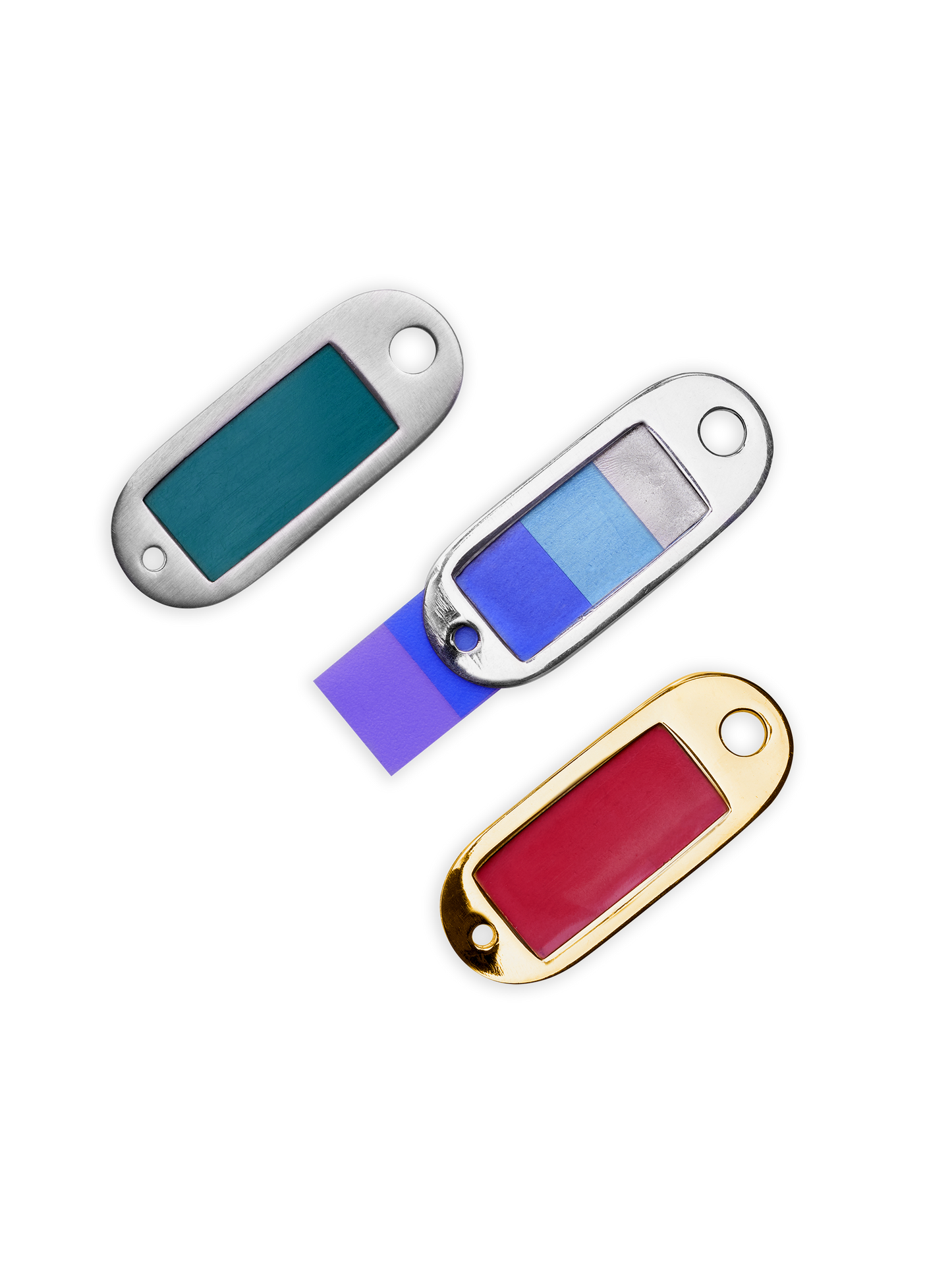 Keychain silver matte necklace