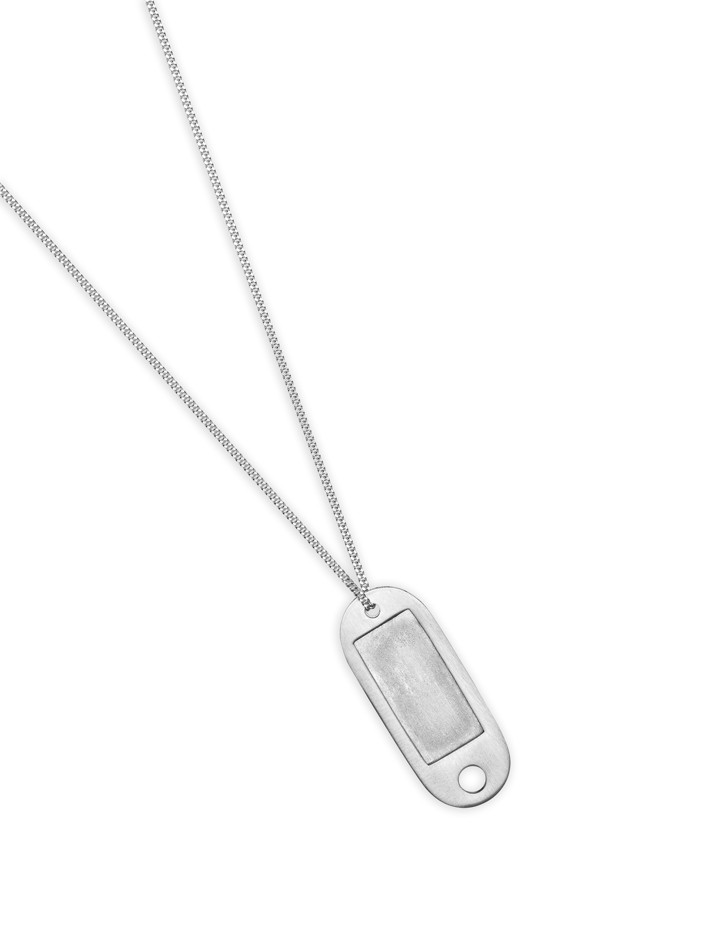 Keychain silver matte necklace