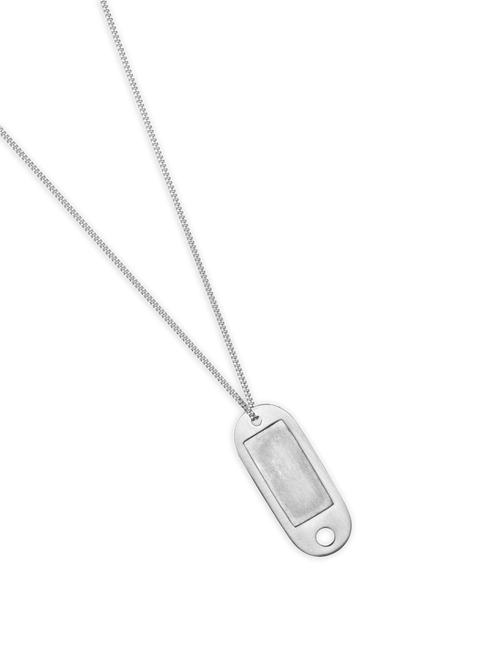 Keychain silver matte necklace