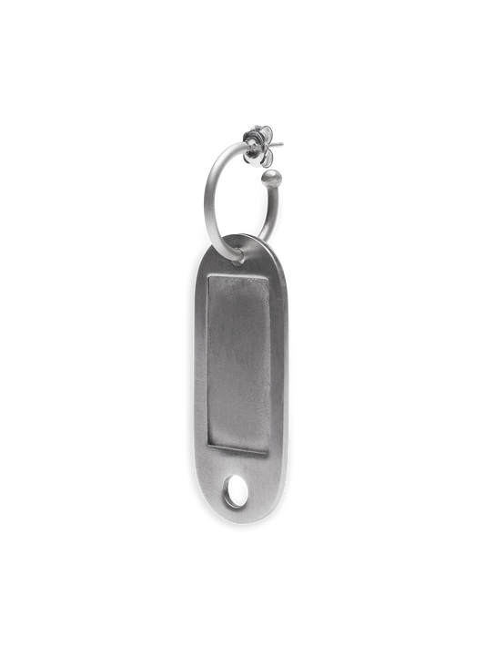 Keychain silver matte earring